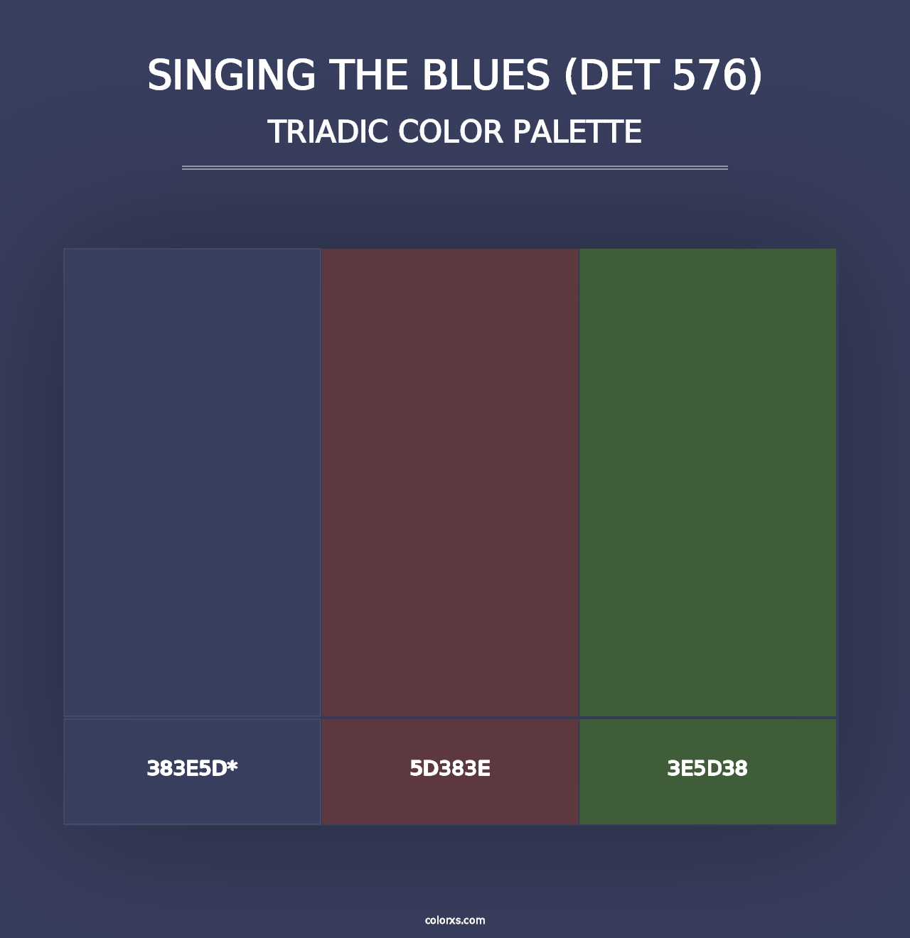 Singing the Blues (DET 576) - Triadic Color Palette