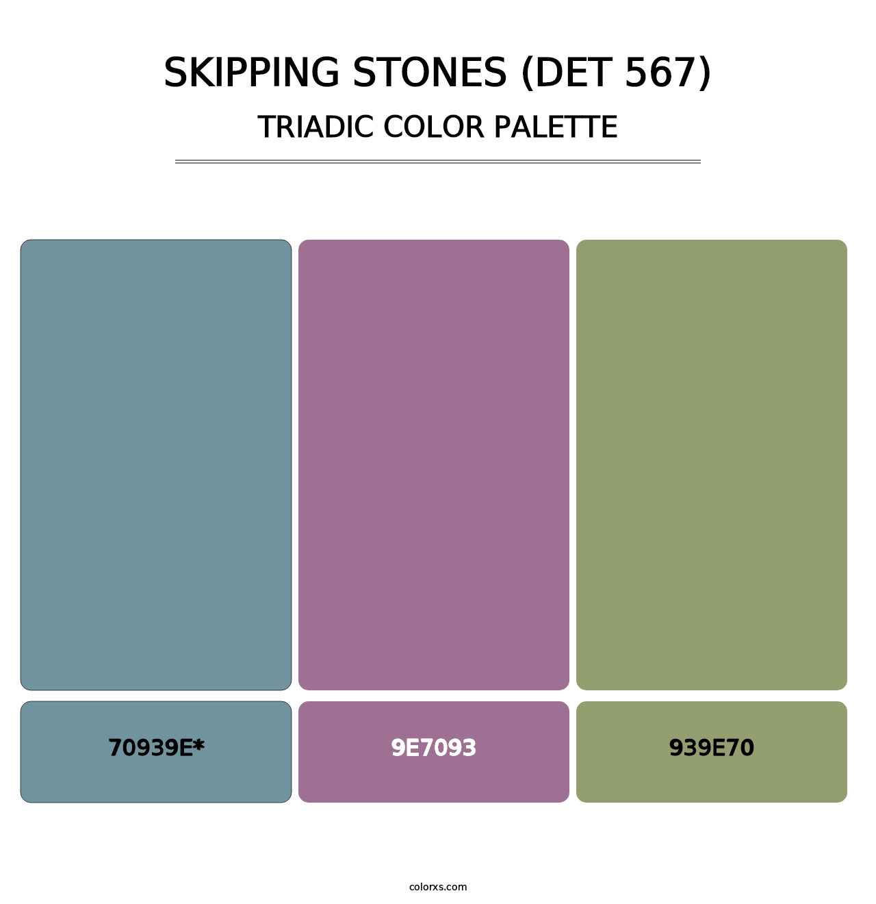 Skipping Stones (DET 567) - Triadic Color Palette