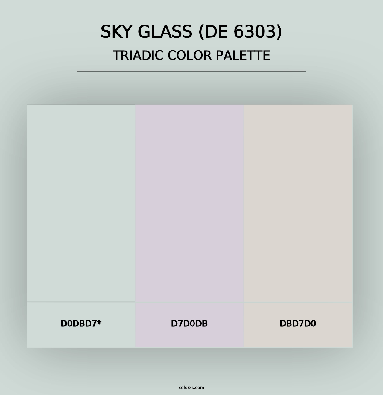 Sky Glass (DE 6303) - Triadic Color Palette