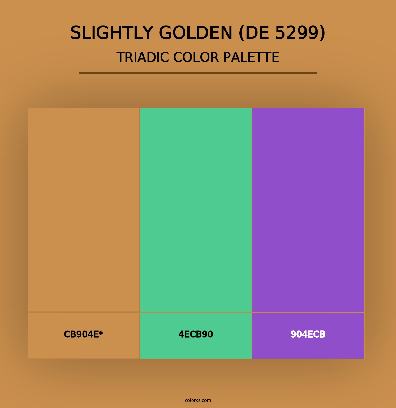 Slightly Golden (DE 5299) - Triadic Color Palette