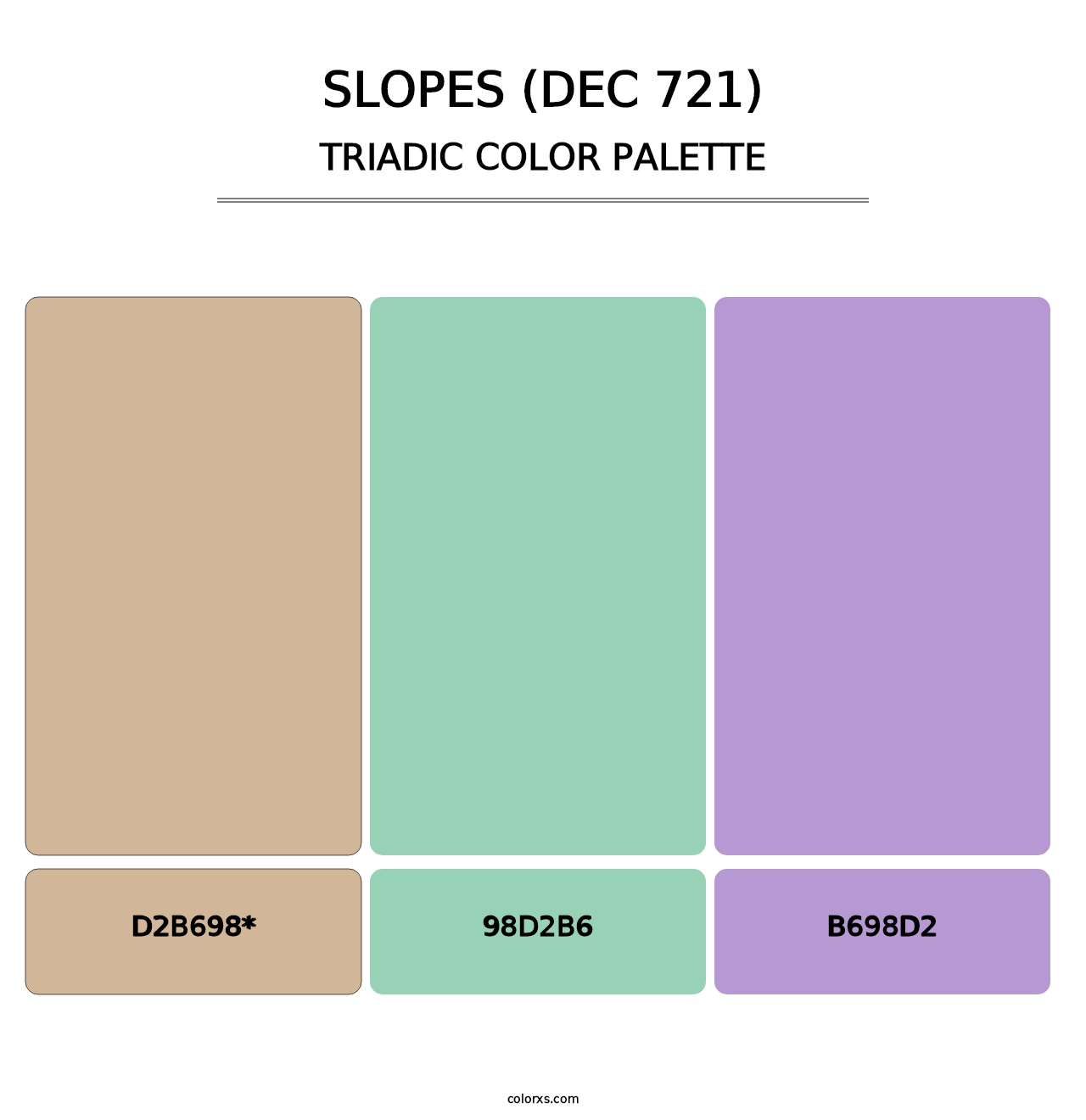 Slopes (DEC 721) - Triadic Color Palette