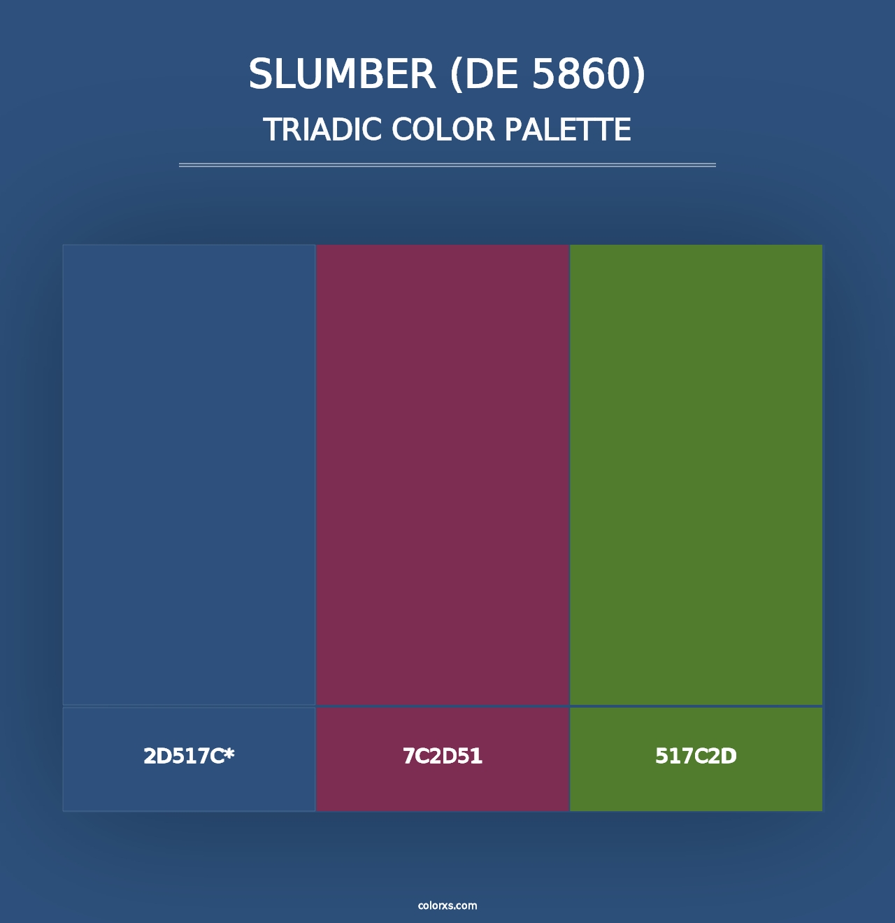 Slumber (DE 5860) - Triadic Color Palette