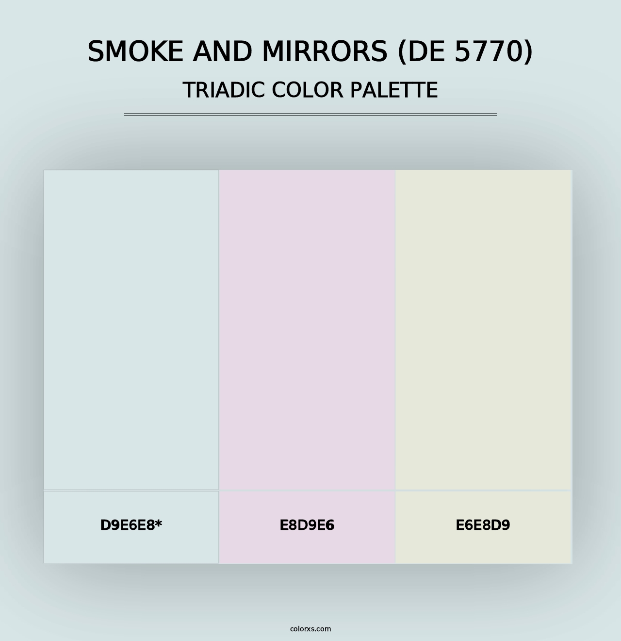 Smoke and Mirrors (DE 5770) - Triadic Color Palette