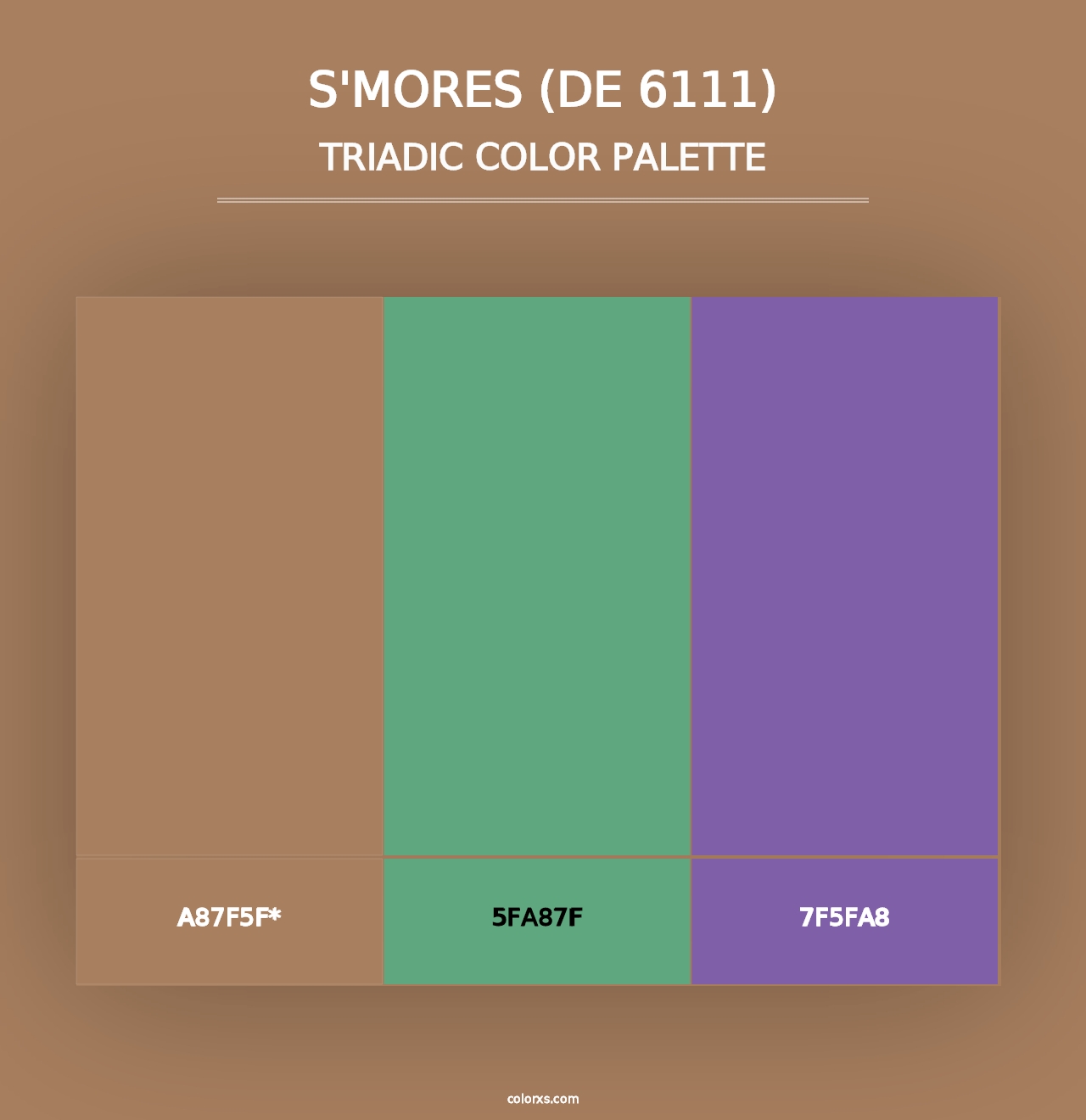 S'mores (DE 6111) - Triadic Color Palette