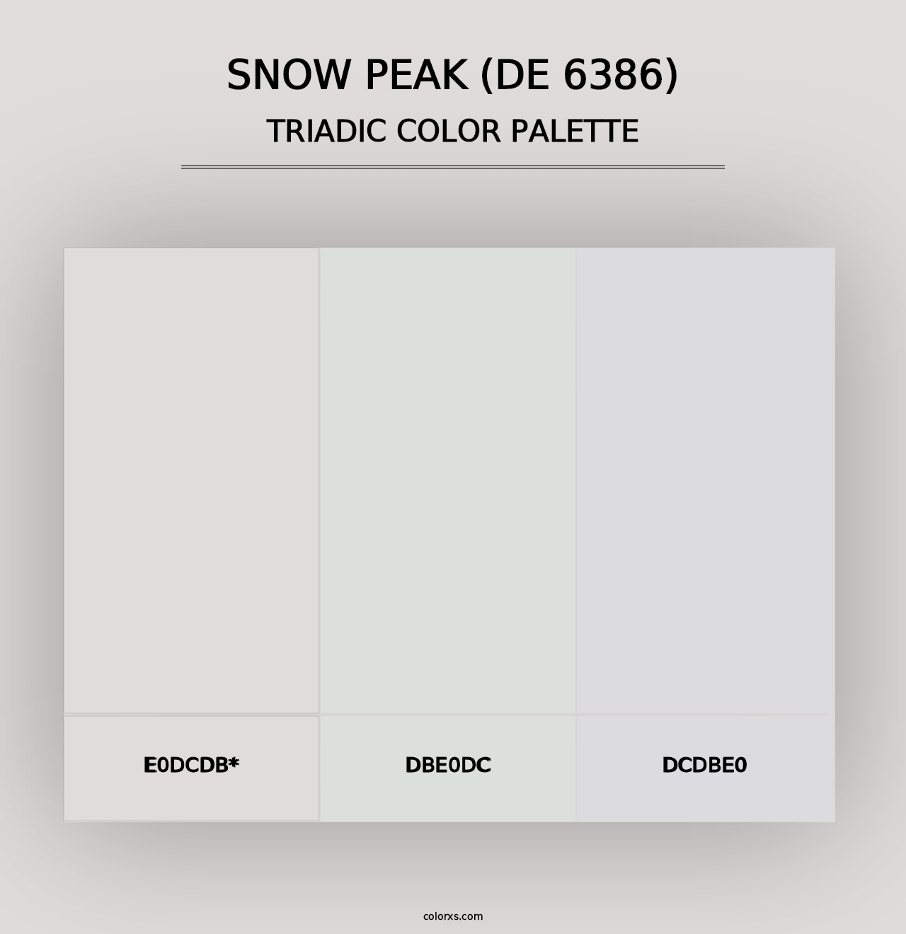 Snow Peak (DE 6386) - Triadic Color Palette