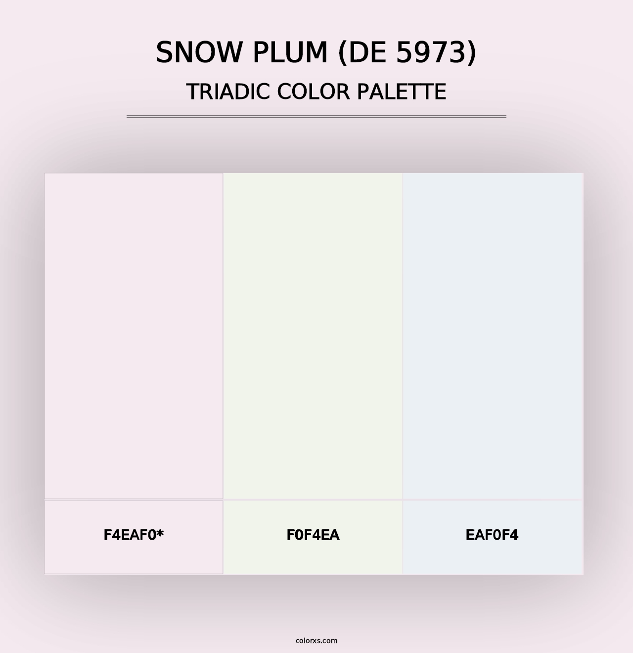 Snow Plum (DE 5973) - Triadic Color Palette