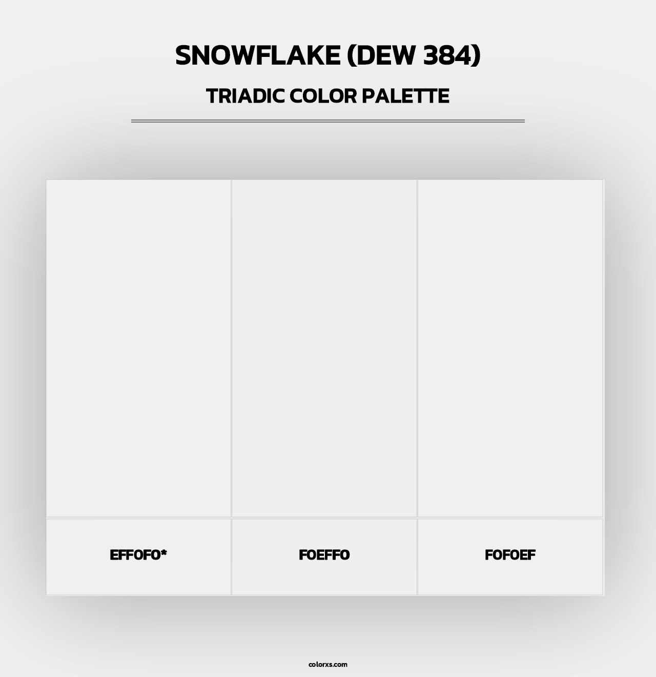 Snowflake (DEW 384) - Triadic Color Palette