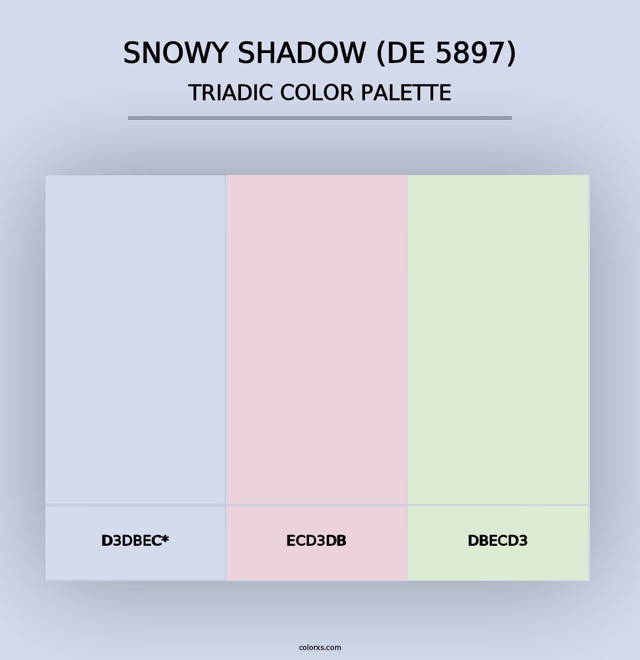 Snowy Shadow (DE 5897) - Triadic Color Palette