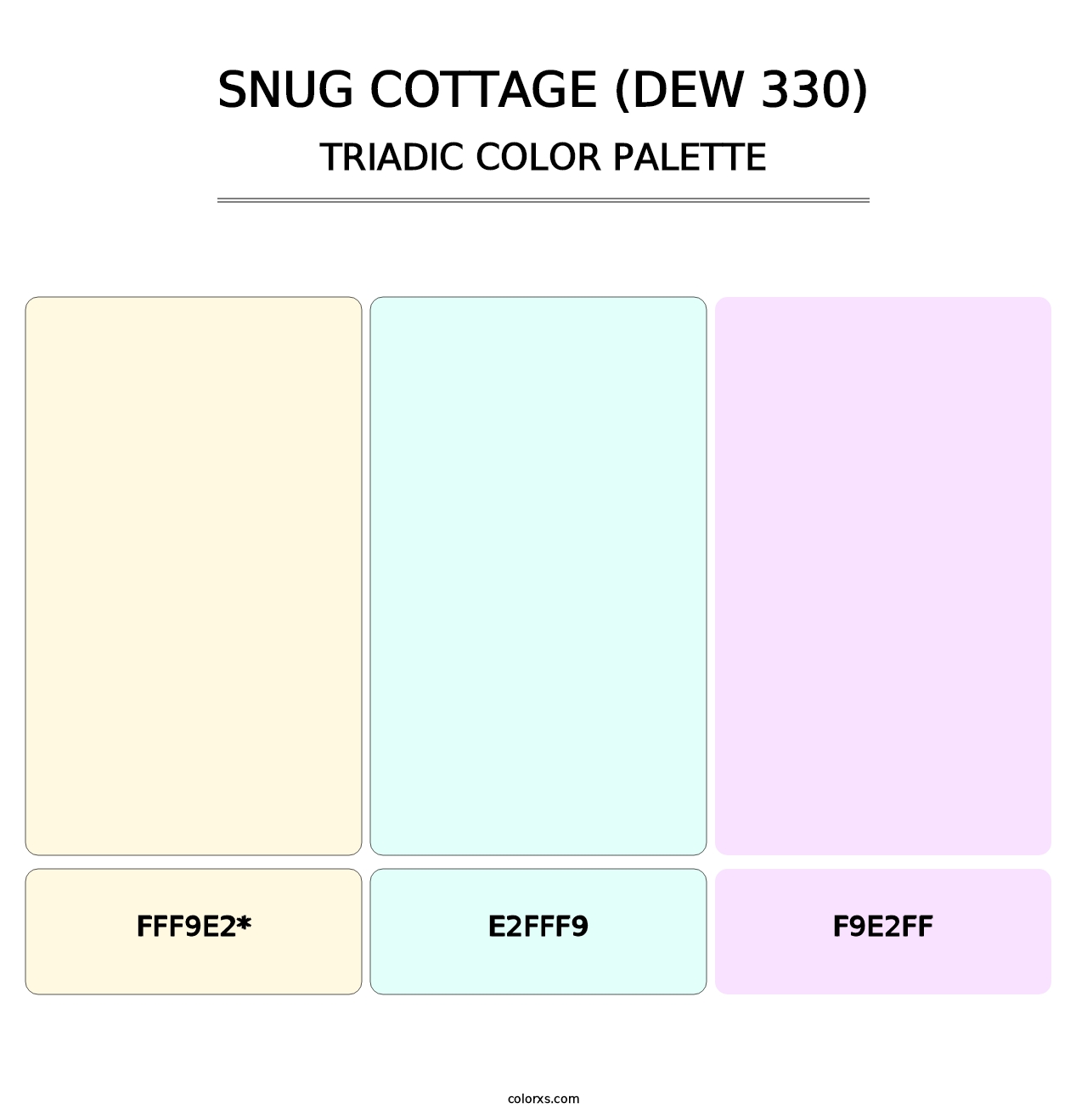 Snug Cottage (DEW 330) - Triadic Color Palette