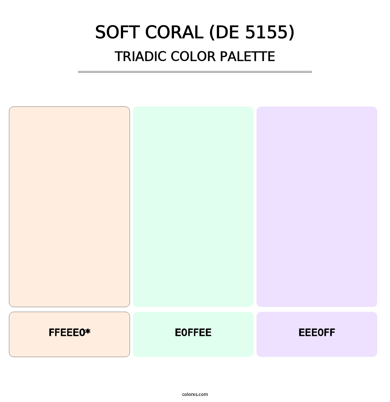 Soft Coral (DE 5155) - Triadic Color Palette