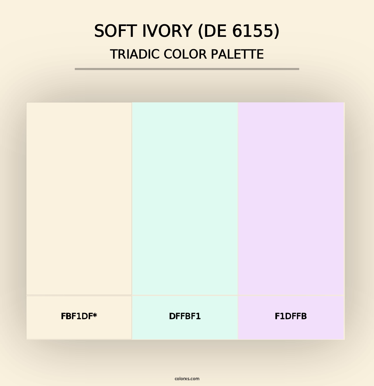 Soft Ivory (DE 6155) - Triadic Color Palette