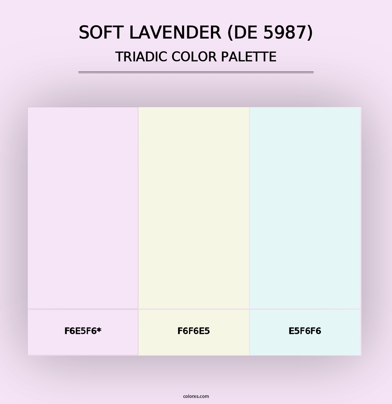 Soft Lavender (DE 5987) - Triadic Color Palette