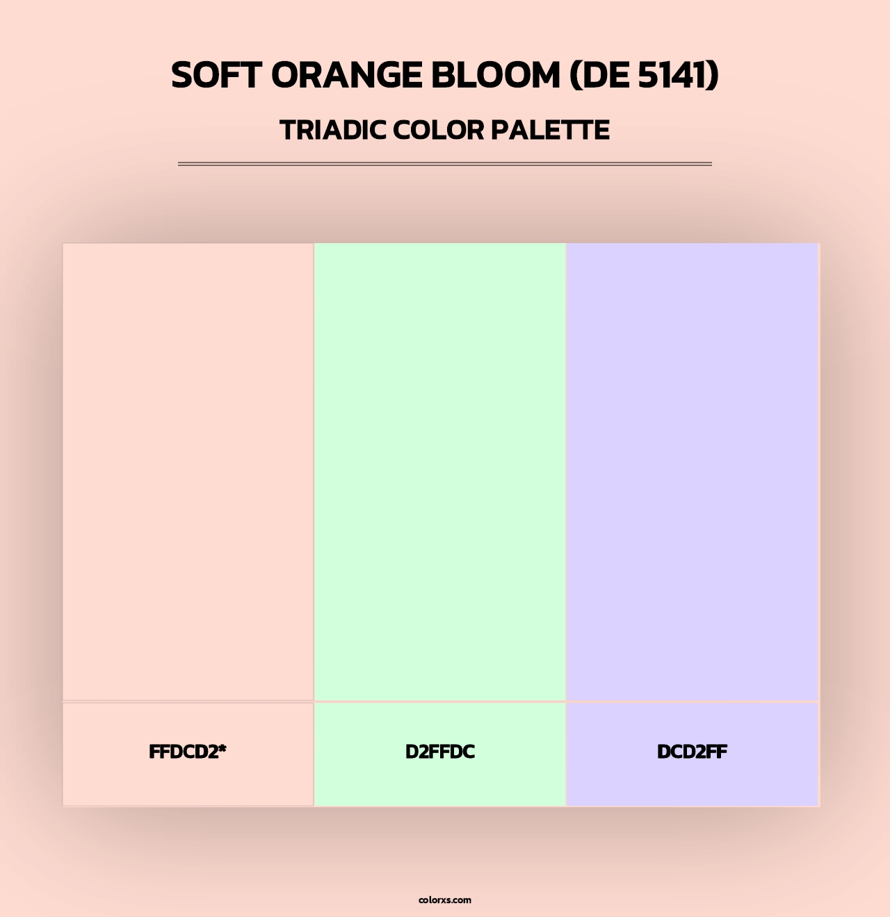 Soft Orange Bloom (DE 5141) - Triadic Color Palette