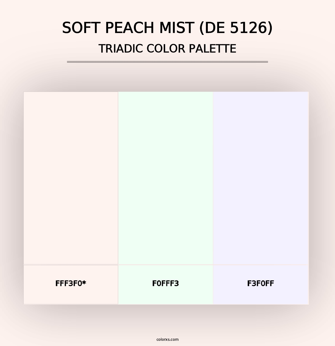 Soft Peach Mist (DE 5126) - Triadic Color Palette