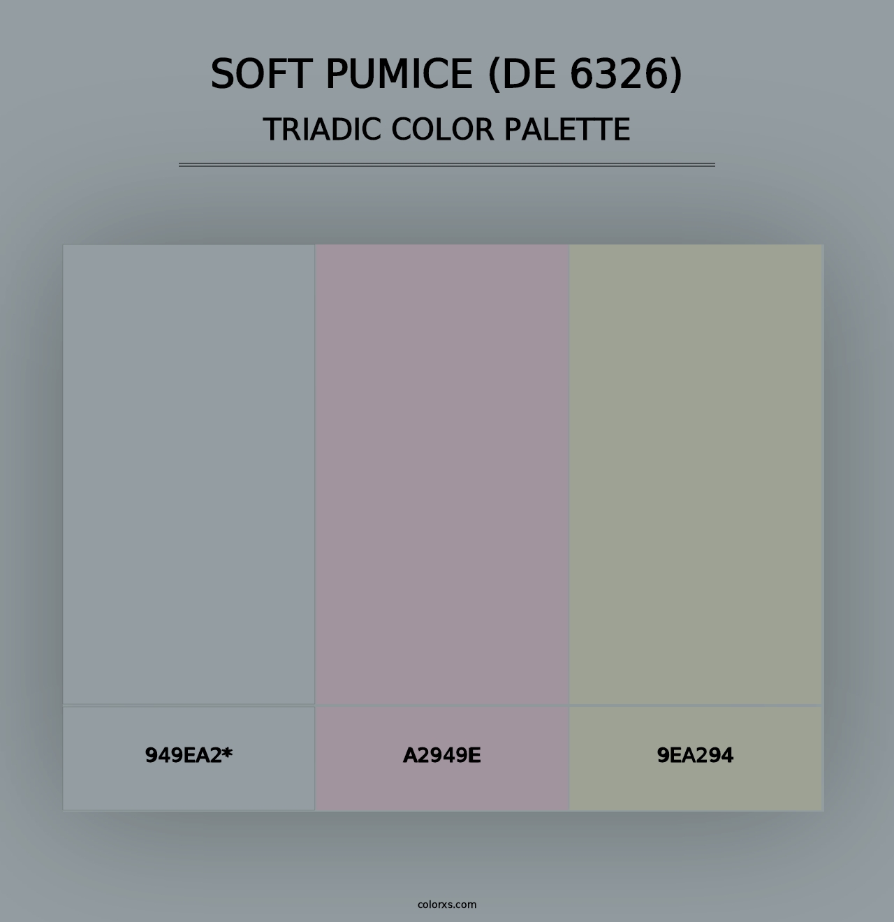 Soft Pumice (DE 6326) - Triadic Color Palette