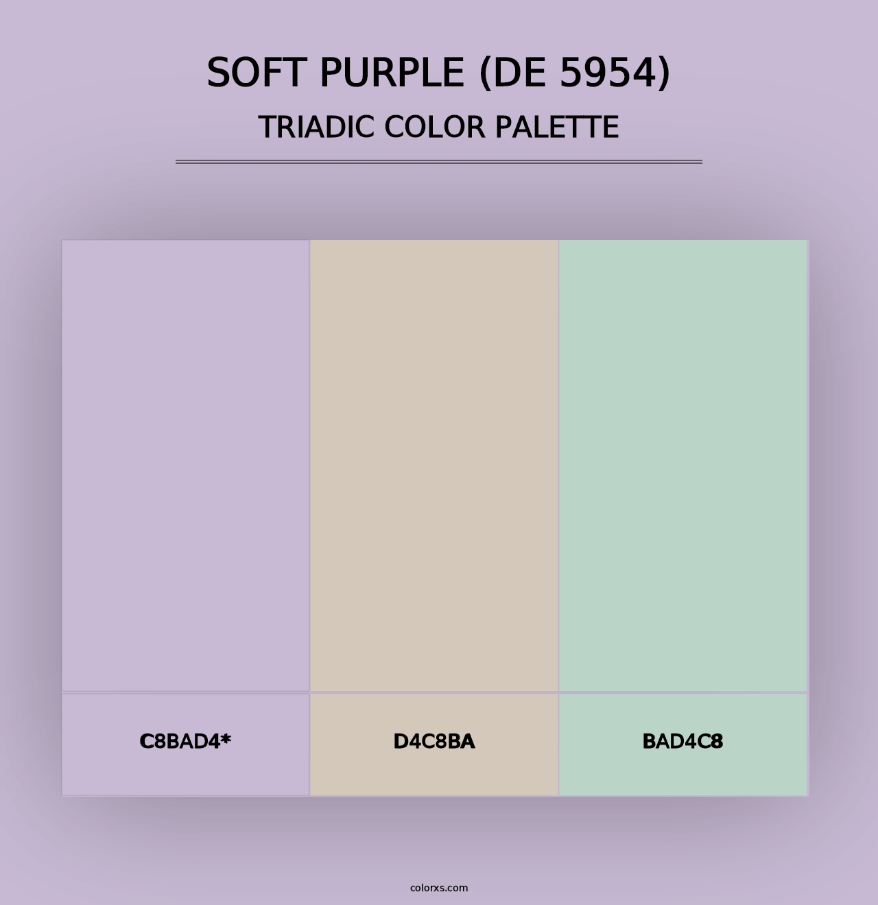 Soft Purple (DE 5954) - Triadic Color Palette