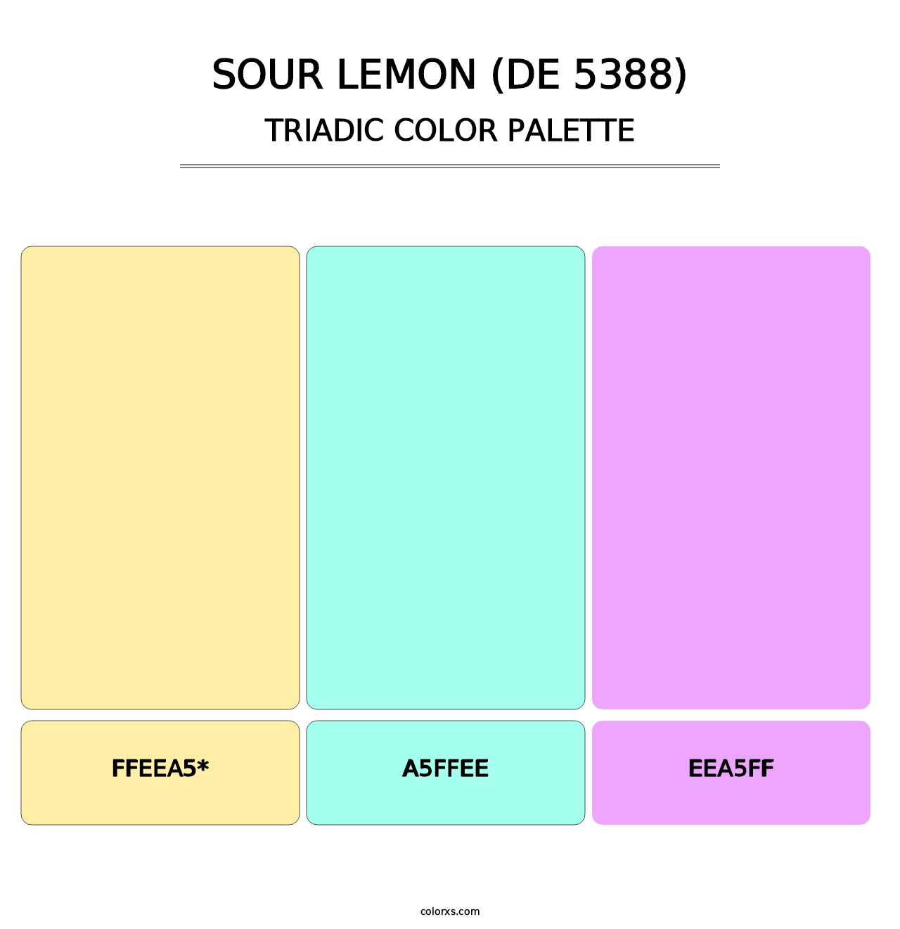 Sour Lemon (DE 5388) - Triadic Color Palette