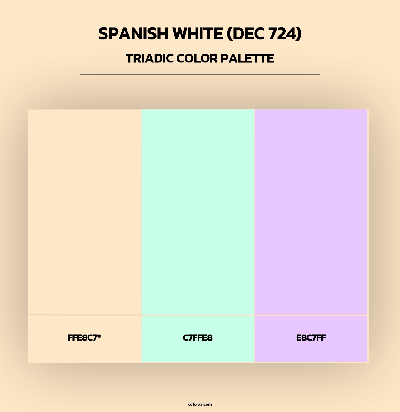 Spanish White (DEC 724) - Triadic Color Palette