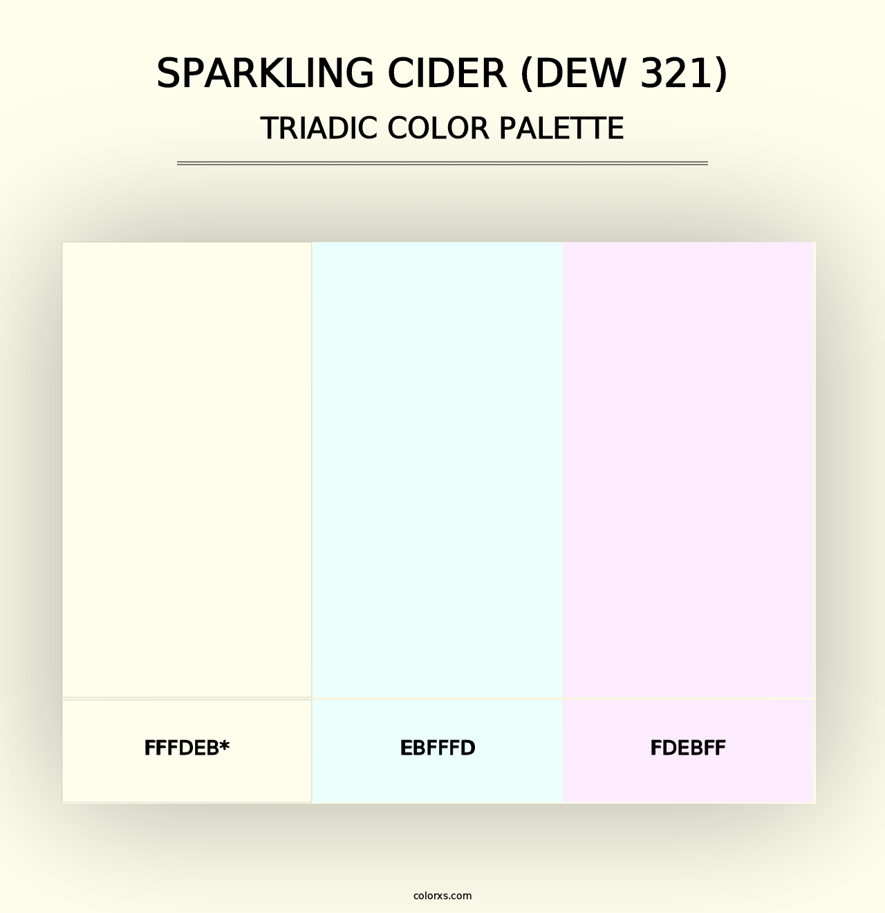 Sparkling Cider (DEW 321) - Triadic Color Palette