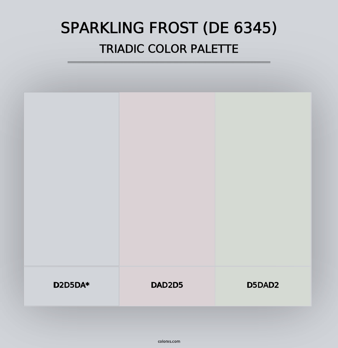 Sparkling Frost (DE 6345) - Triadic Color Palette