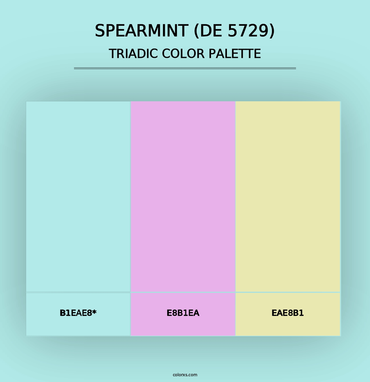 Spearmint (DE 5729) - Triadic Color Palette