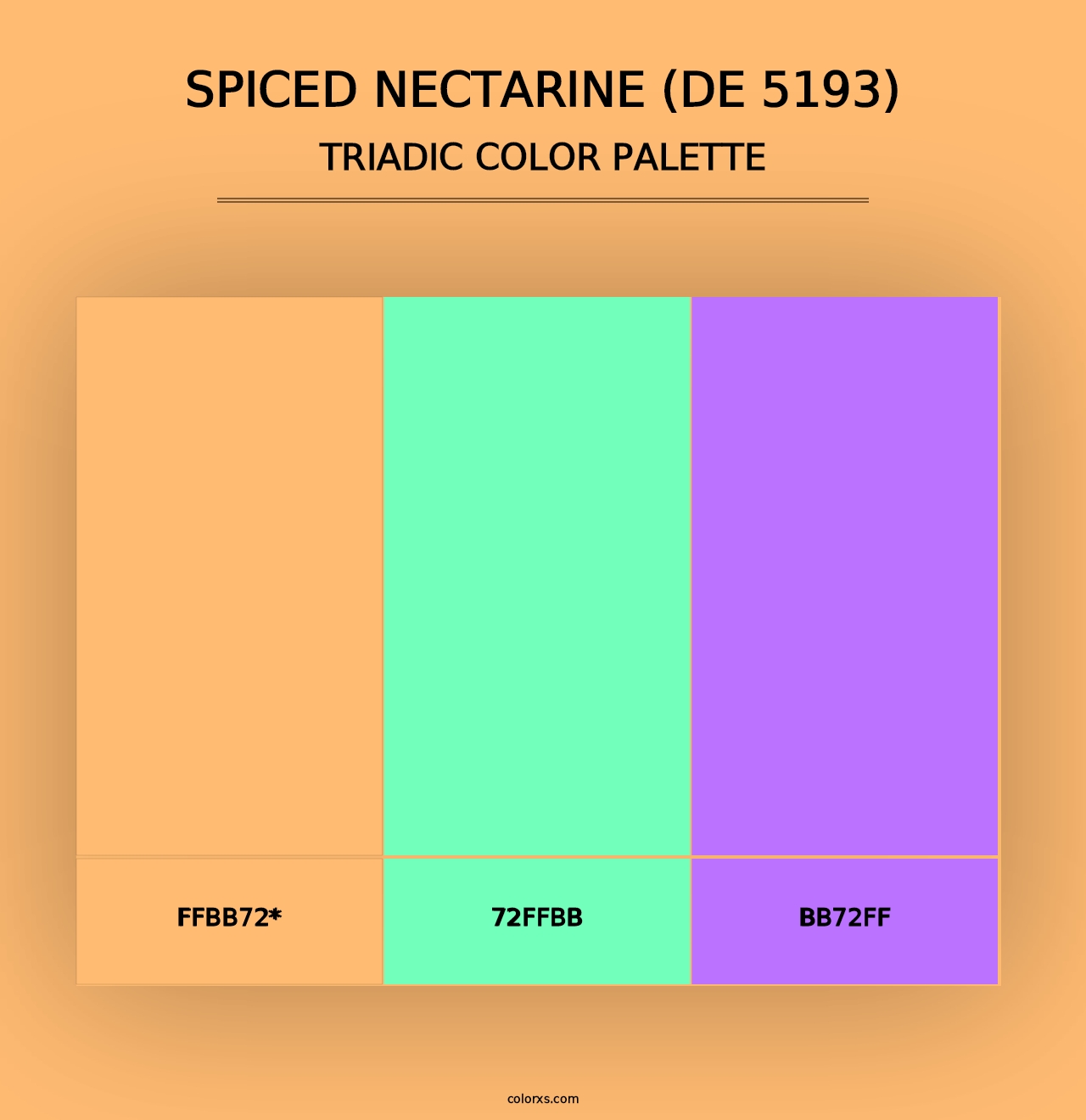 Spiced Nectarine (DE 5193) - Triadic Color Palette