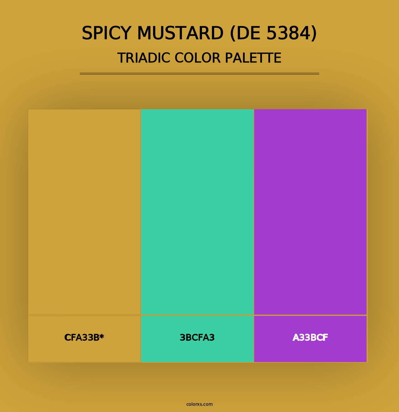 Spicy Mustard (DE 5384) - Triadic Color Palette