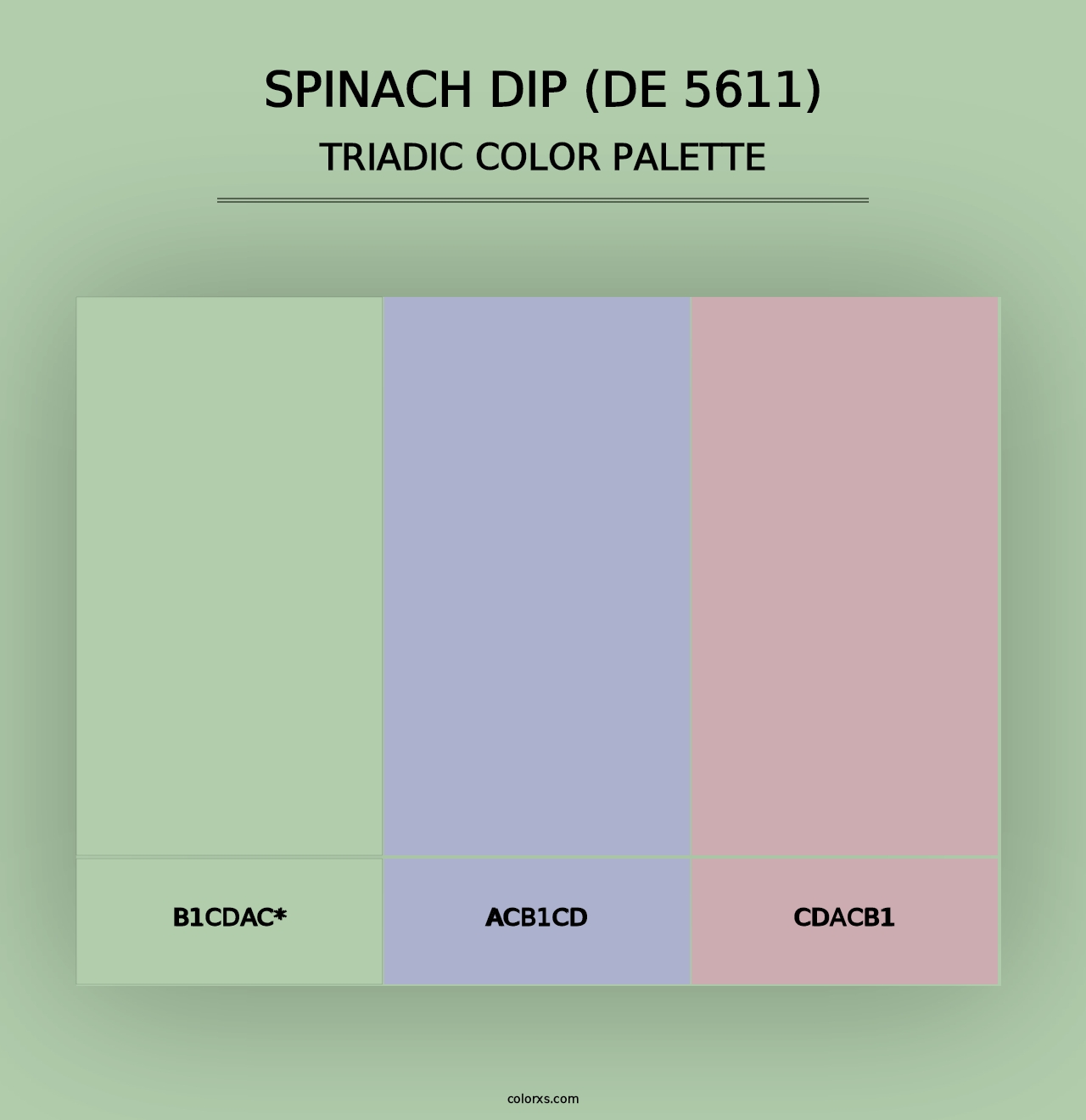 Spinach Dip (DE 5611) - Triadic Color Palette