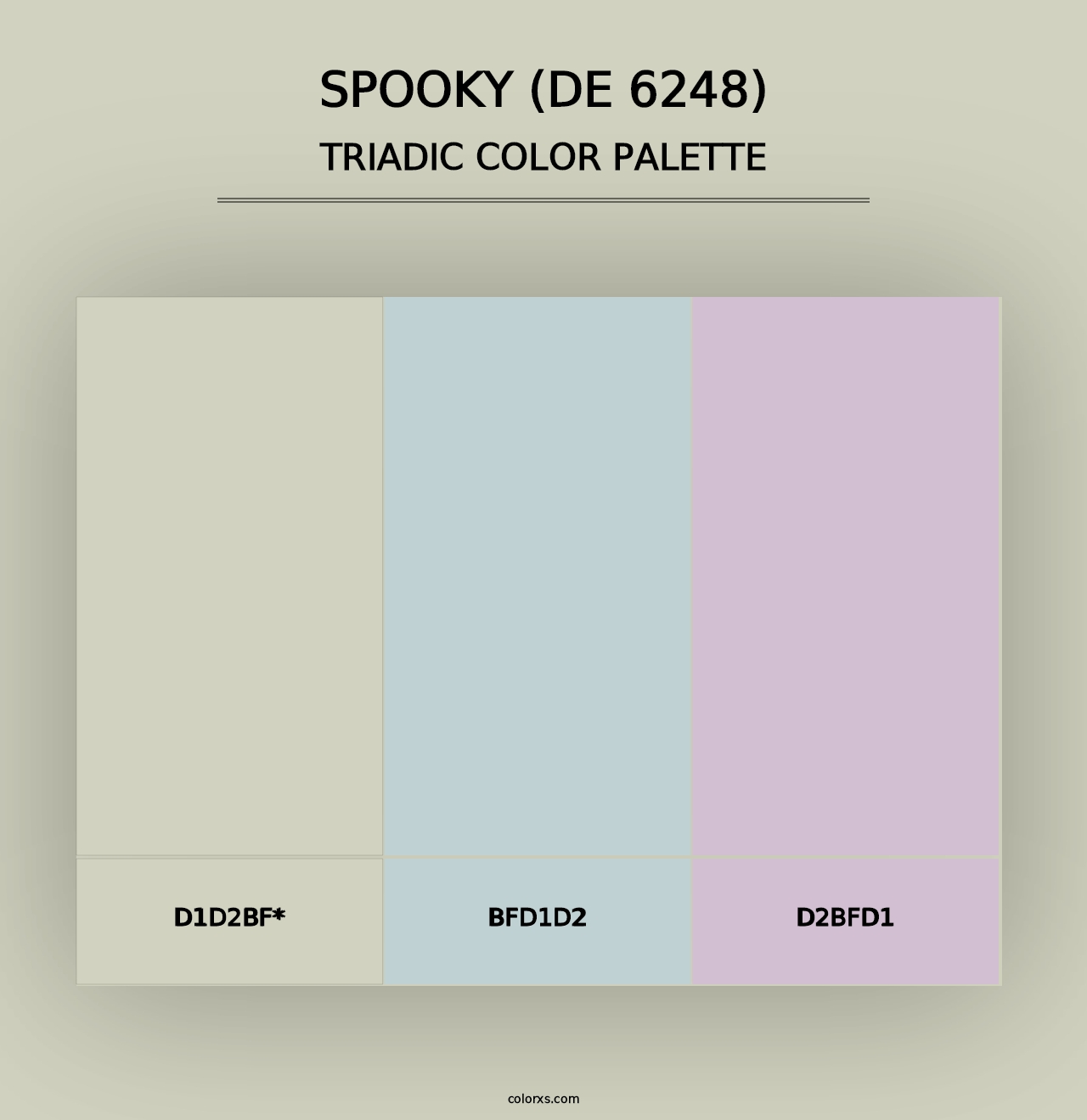 Spooky (DE 6248) - Triadic Color Palette