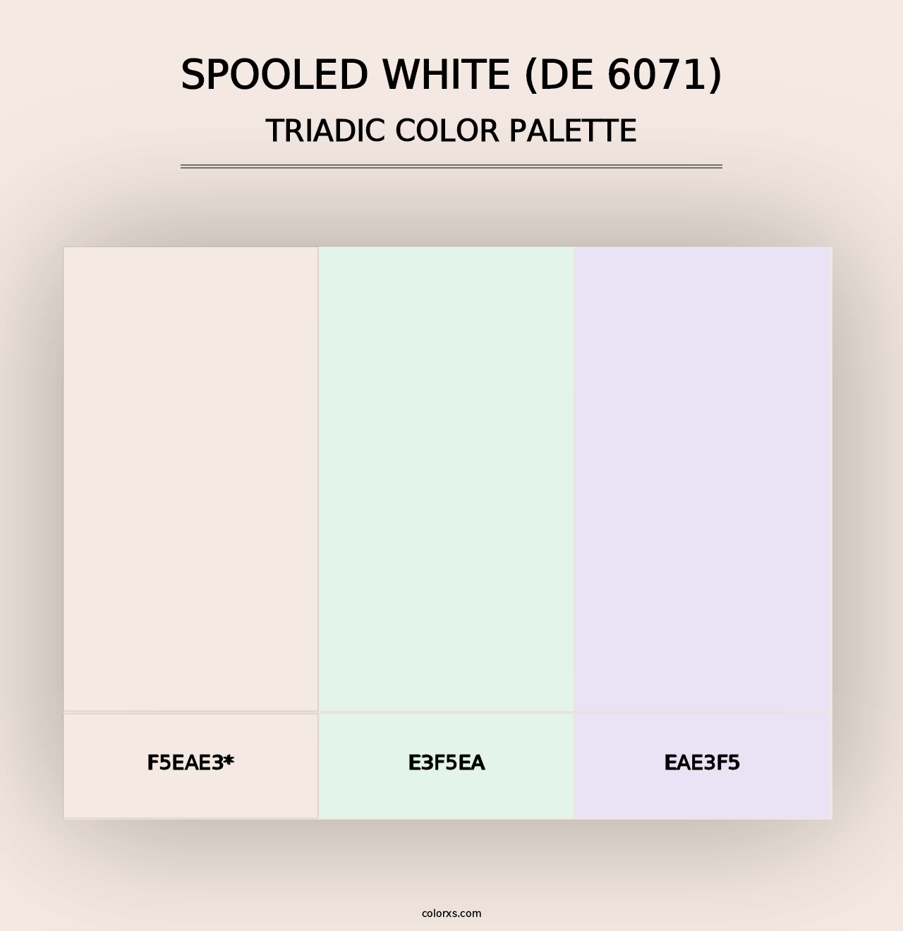 Spooled White (DE 6071) - Triadic Color Palette