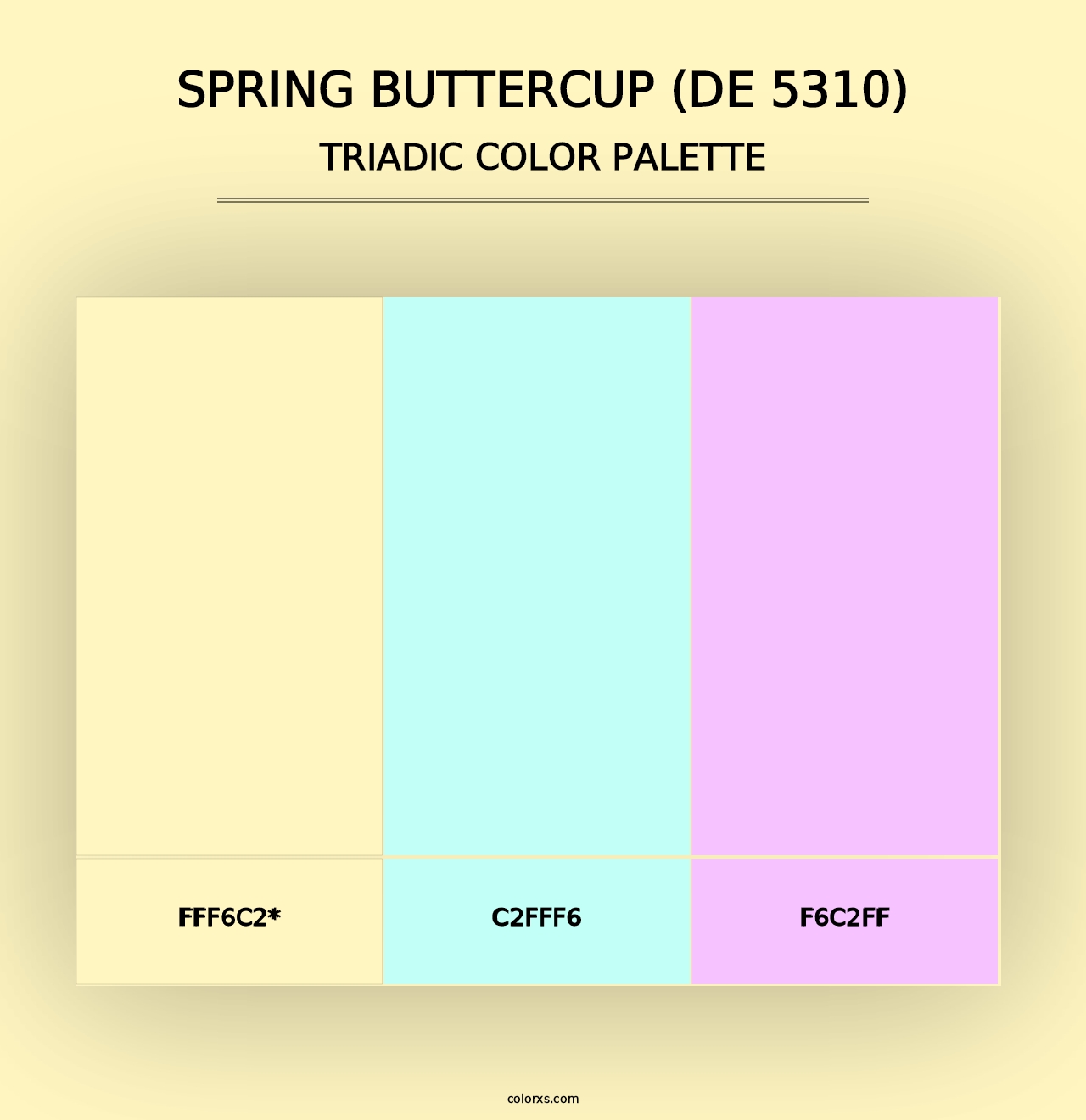 Spring Buttercup (DE 5310) - Triadic Color Palette