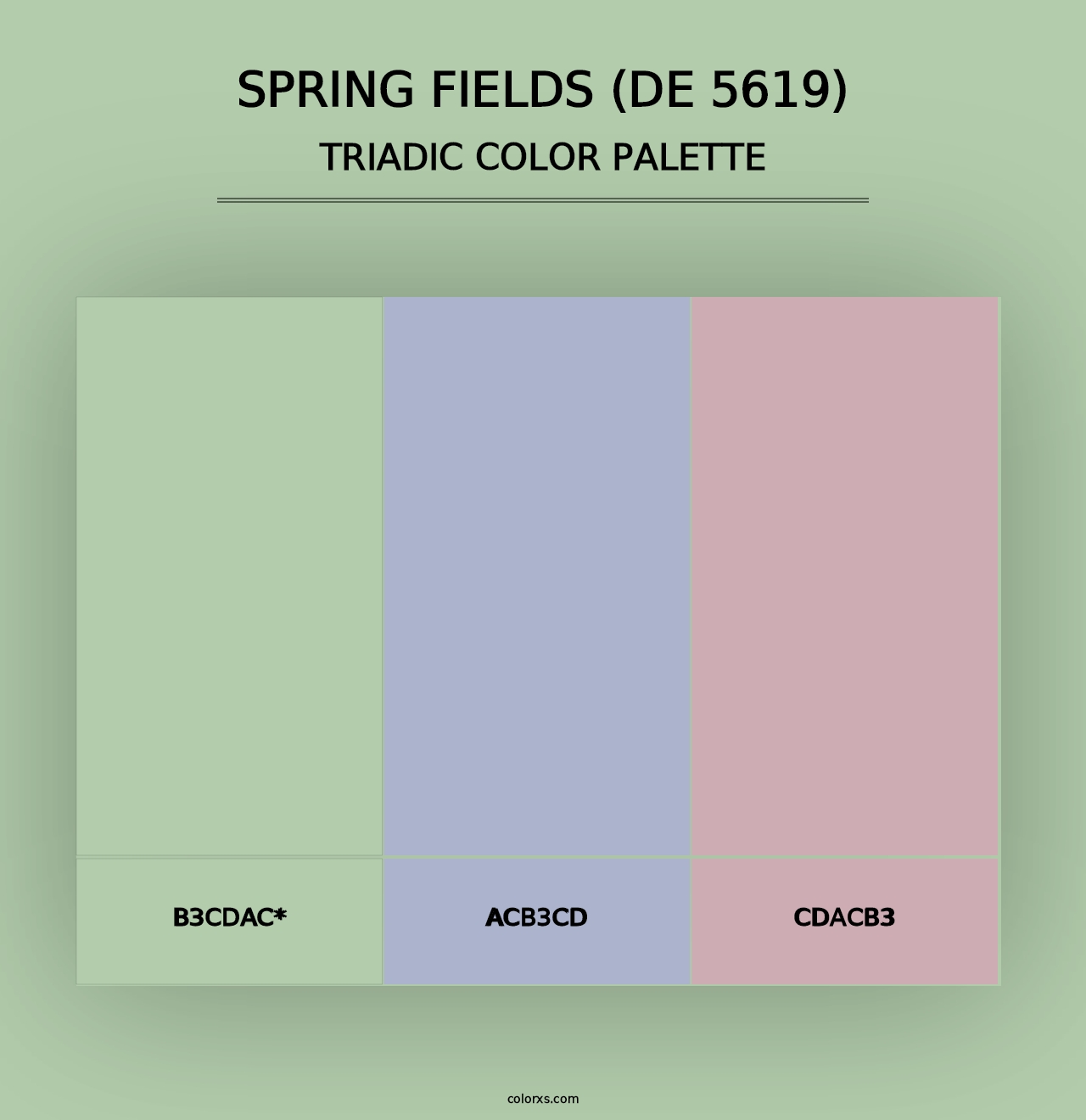 Spring Fields (DE 5619) - Triadic Color Palette