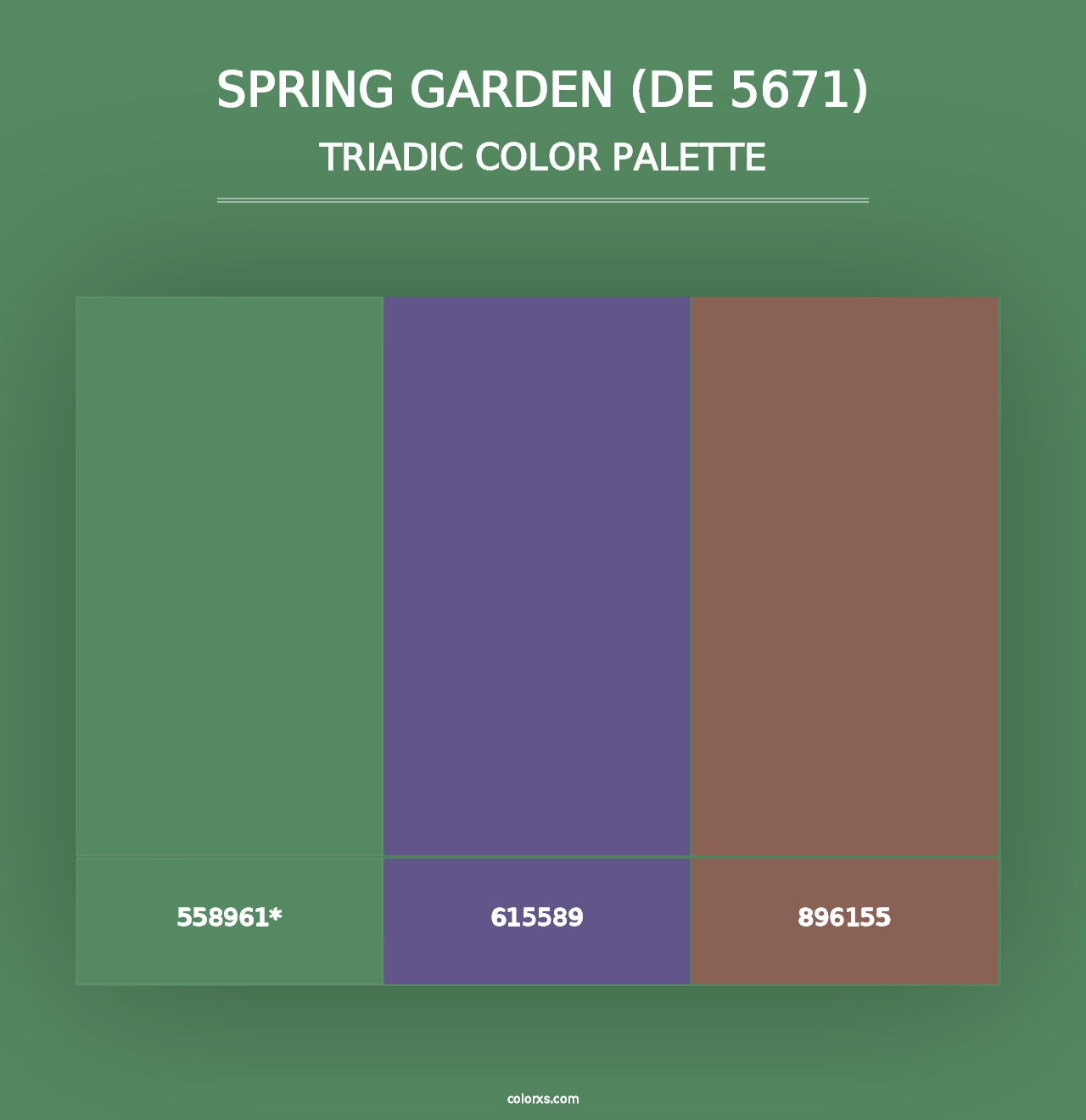 Spring Garden (DE 5671) - Triadic Color Palette