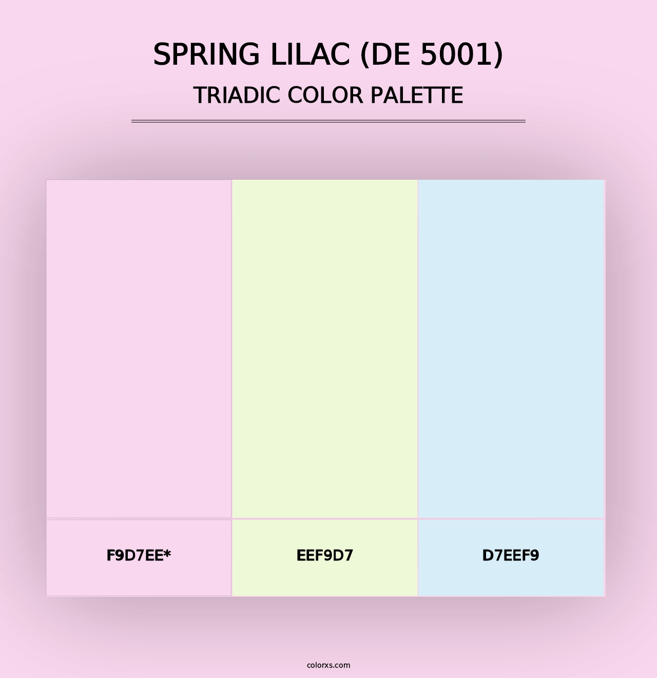 Spring Lilac (DE 5001) - Triadic Color Palette