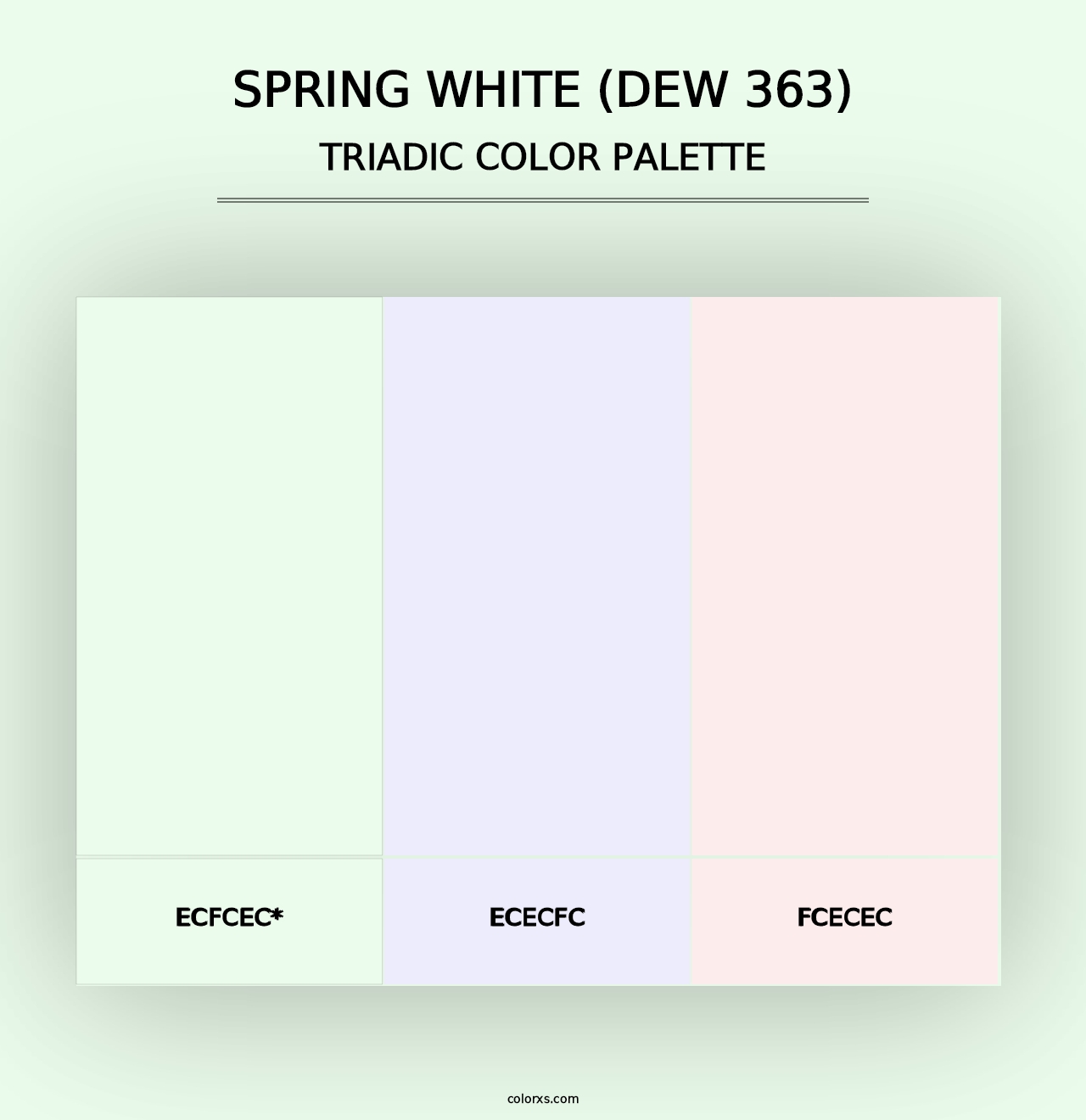 Spring White (DEW 363) - Triadic Color Palette