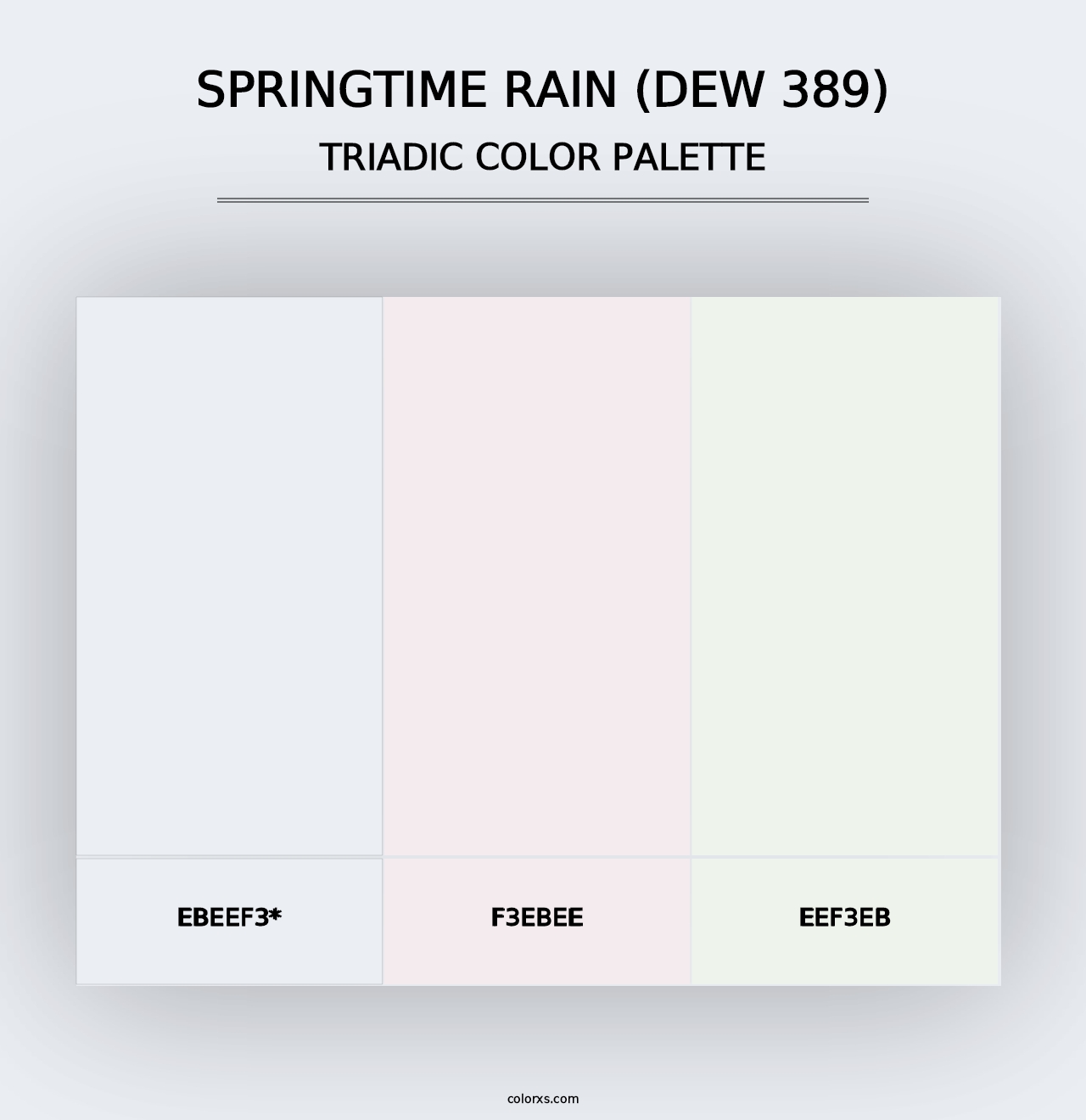 Springtime Rain (DEW 389) - Triadic Color Palette