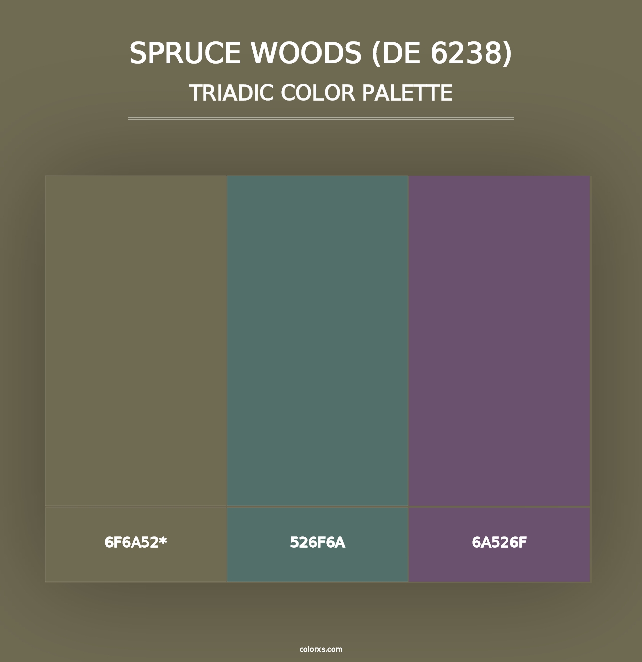 Spruce Woods (DE 6238) - Triadic Color Palette