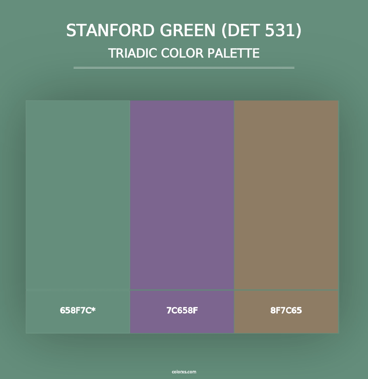 Stanford Green (DET 531) - Triadic Color Palette