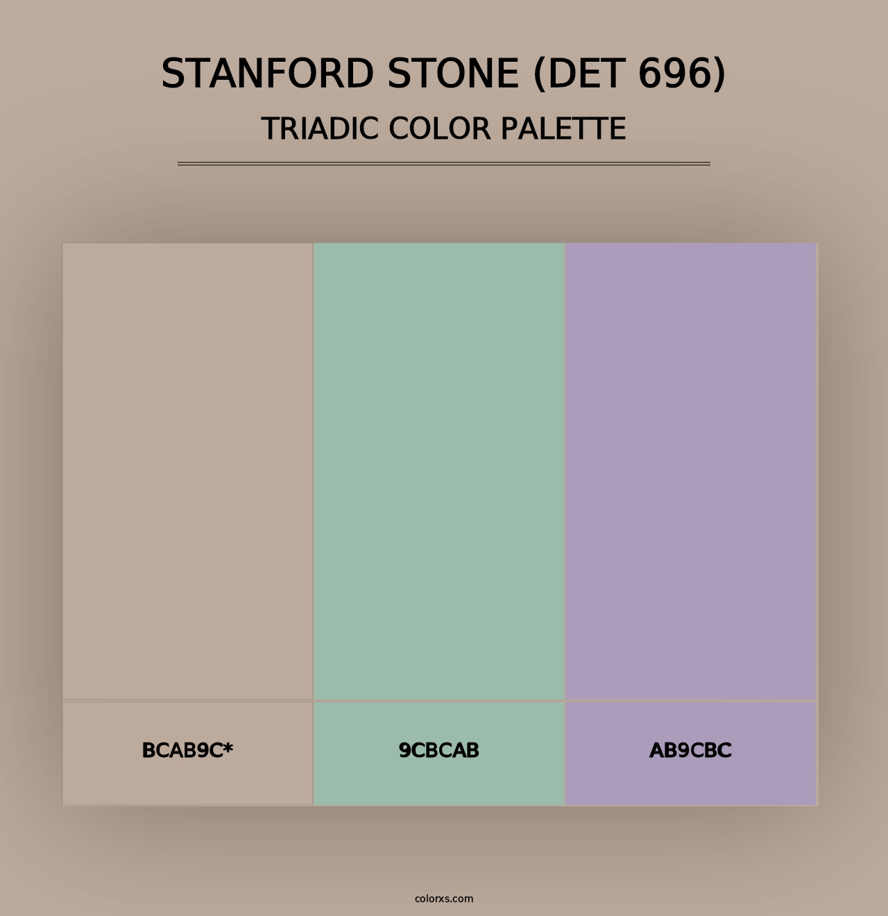 Stanford Stone (DET 696) - Triadic Color Palette