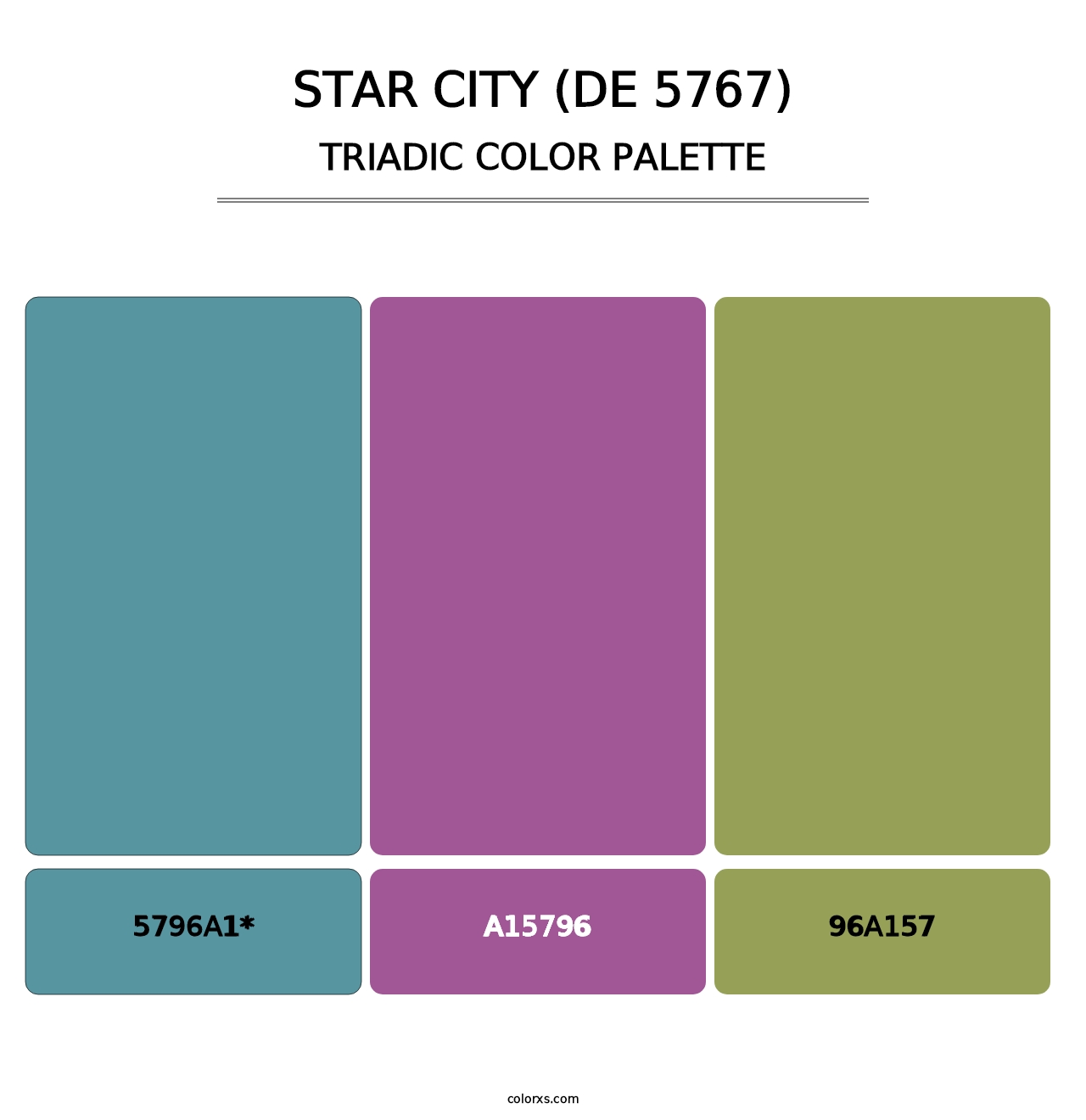 Star City (DE 5767) - Triadic Color Palette