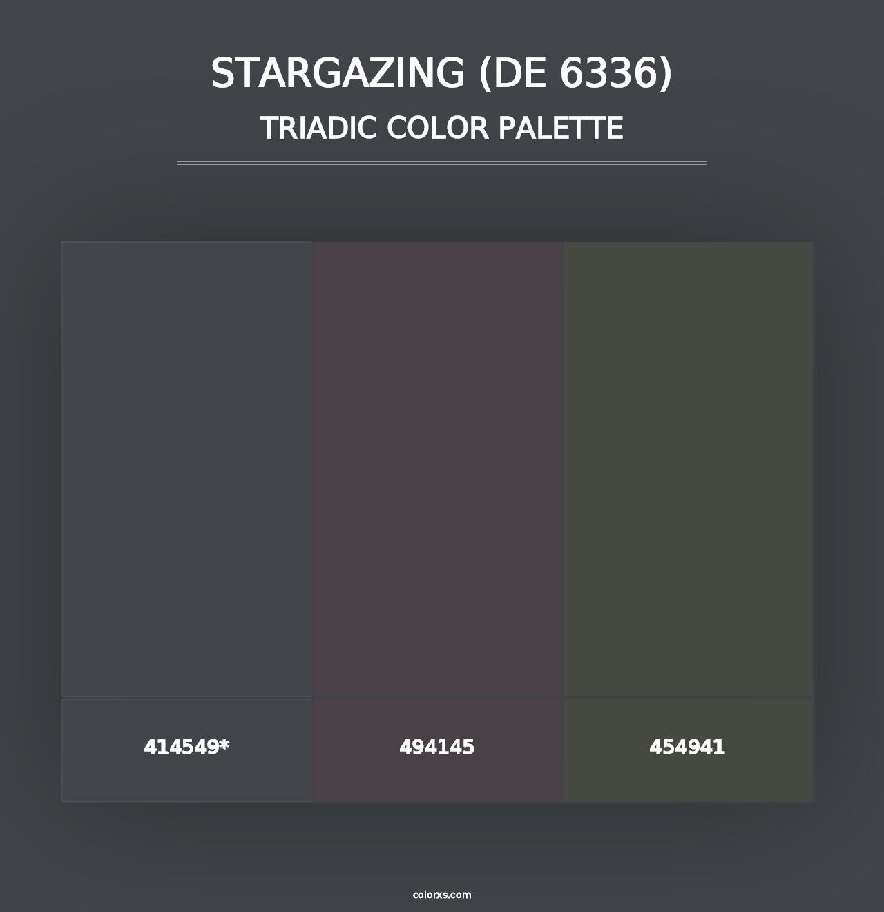 Stargazing (DE 6336) - Triadic Color Palette