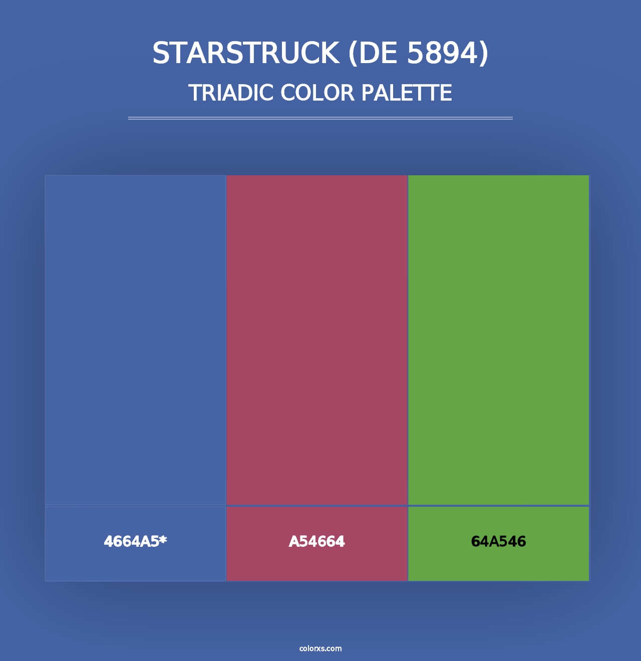 Starstruck (DE 5894) - Triadic Color Palette