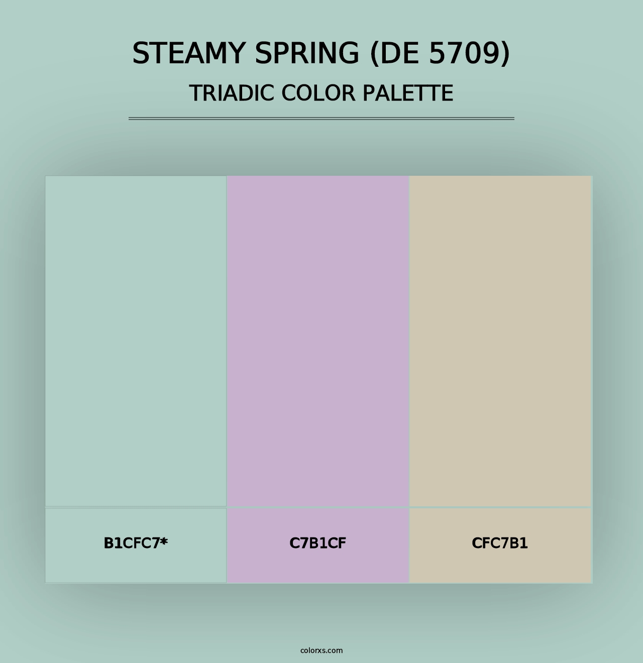 Steamy Spring (DE 5709) - Triadic Color Palette