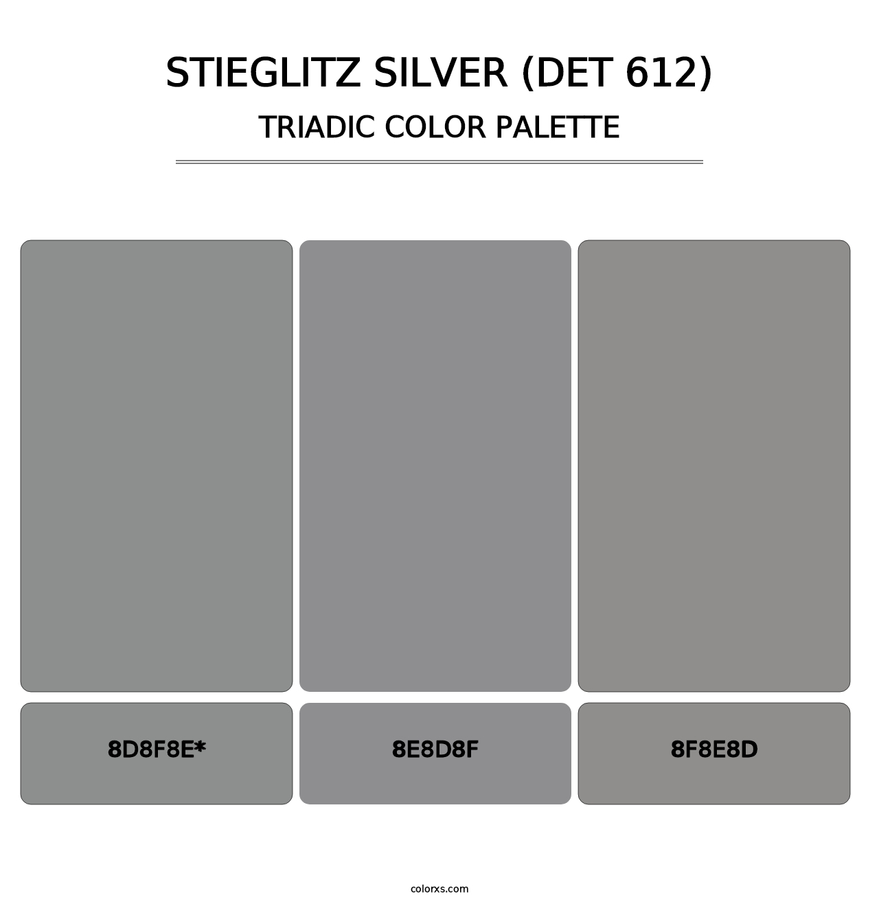 Stieglitz Silver (DET 612) - Triadic Color Palette