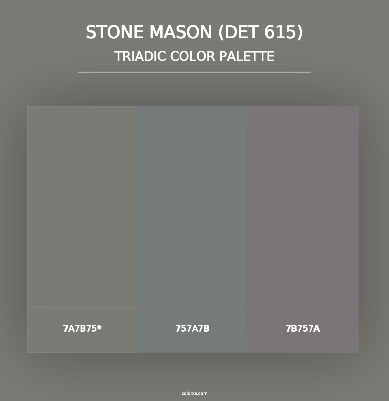 Stone Mason (DET 615) - Triadic Color Palette