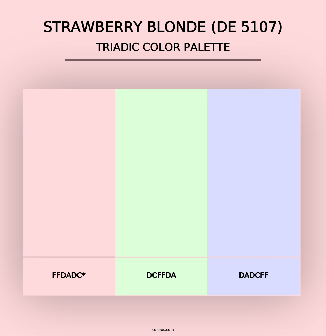 Strawberry Blonde (DE 5107) - Triadic Color Palette