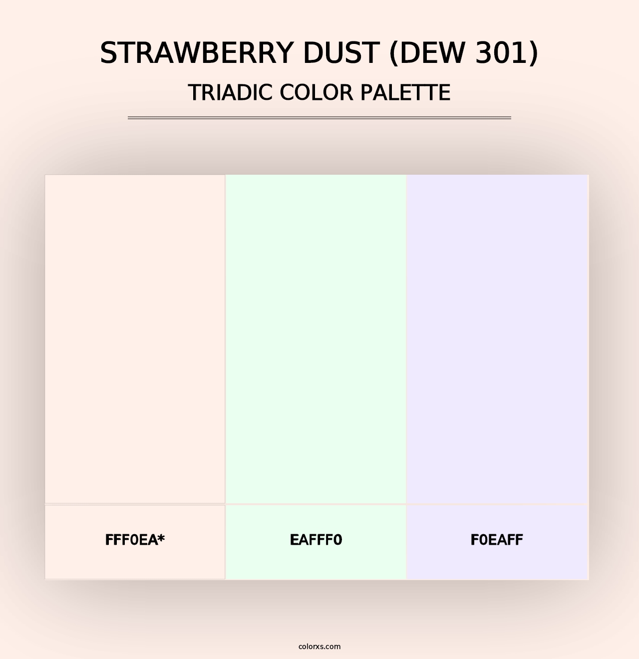 Strawberry Dust (DEW 301) - Triadic Color Palette