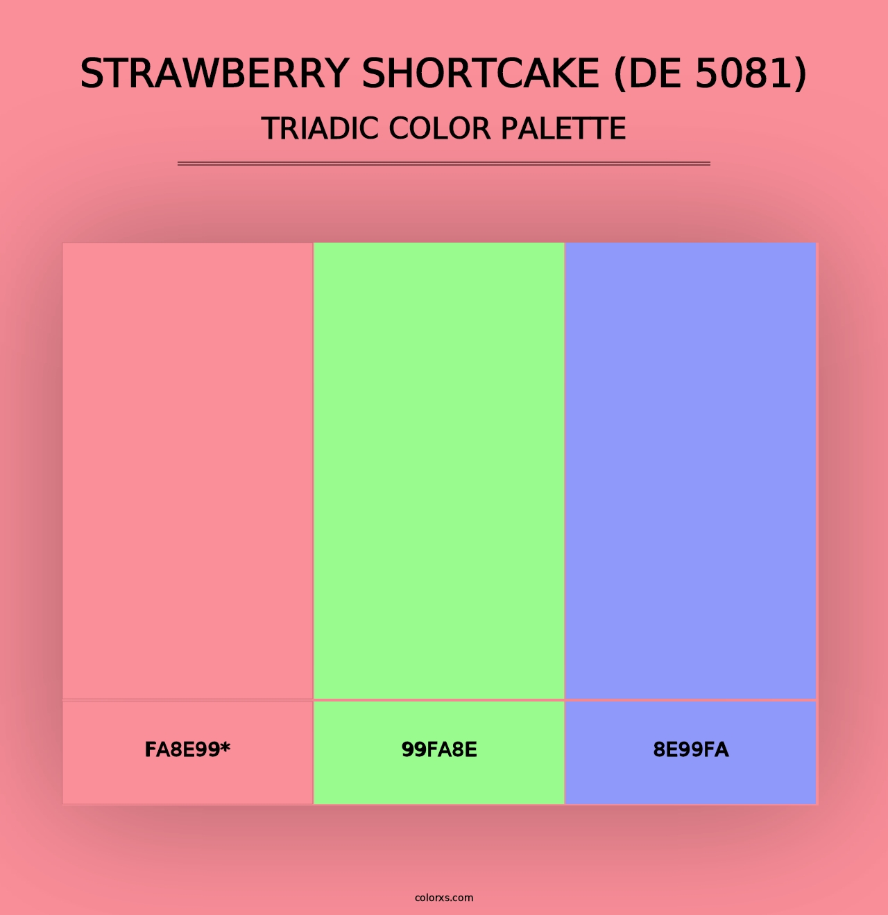 Strawberry Shortcake (DE 5081) - Triadic Color Palette