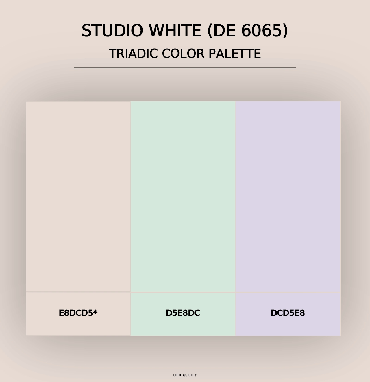 Studio White (DE 6065) - Triadic Color Palette