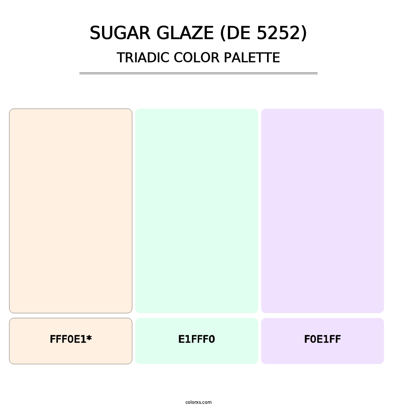 Sugar Glaze (DE 5252) - Triadic Color Palette